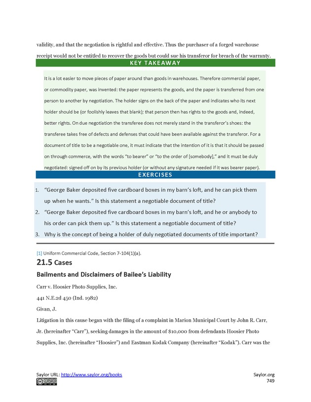 Business Law and the Legal Environment - Page 749